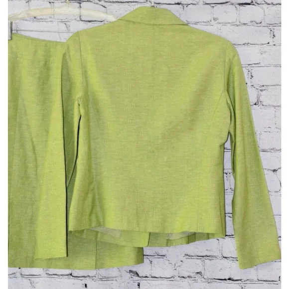 LAFAYETTE 148 New York Couture Wool / Linen Jacket Skirt Suit Size 2/6 Petite